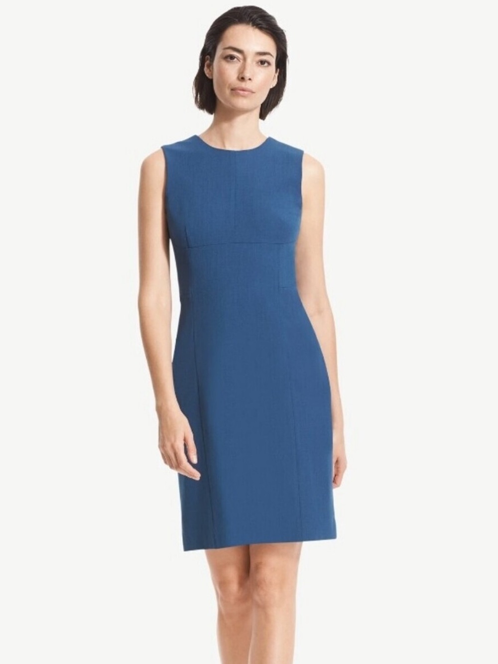MM Lafleur Sleeveless Blue Shirley Sheath Dress Size 10